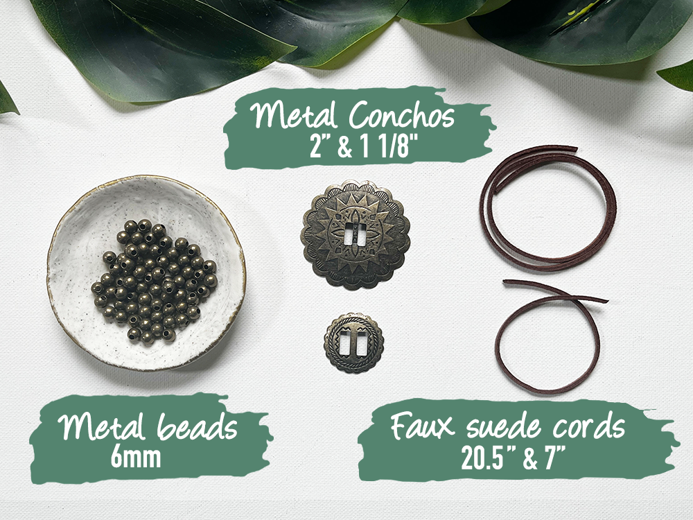 Materials for Concho pendant