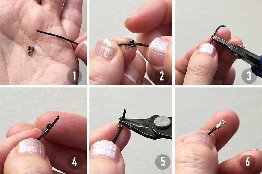 ​Jewelry Crimp Cord End Closure step by step instruction guide